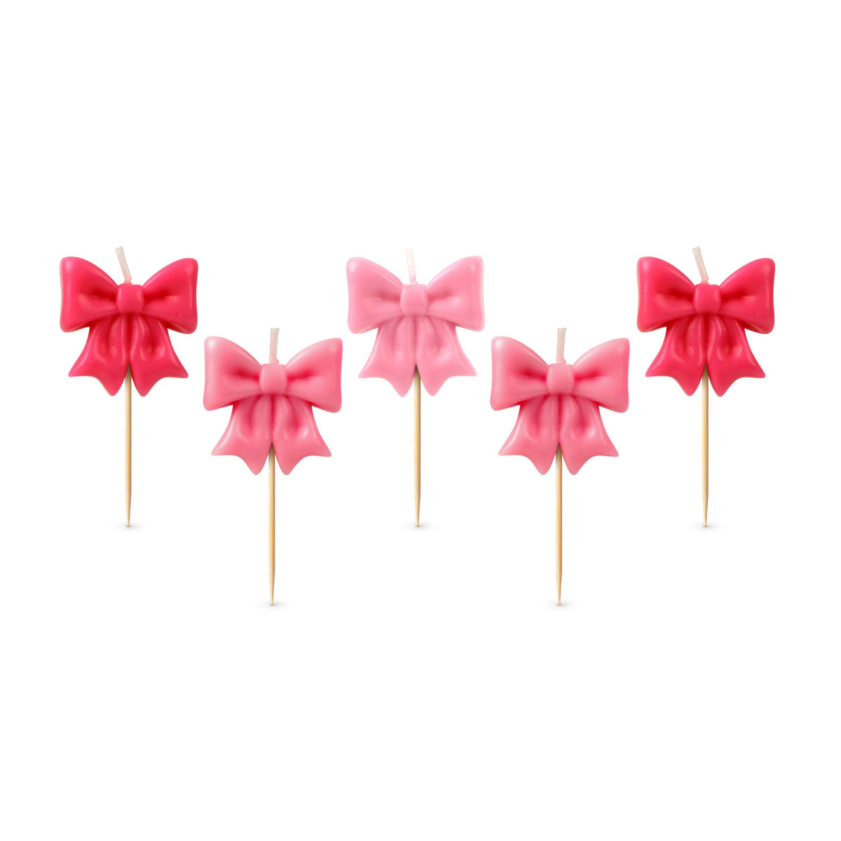 WRAP PARTY Bow Candles, Set of 5