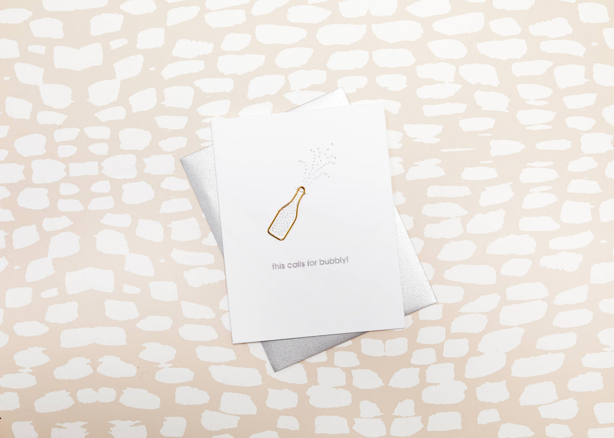 'This Calls for Bubbly!' - Congrats Card