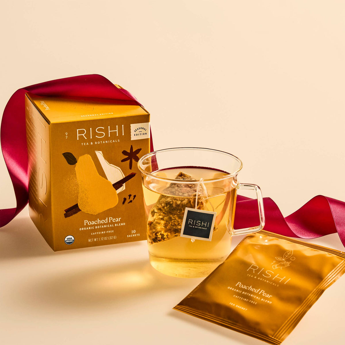 Poached Pear Seasonal Herbal Tea Sachets