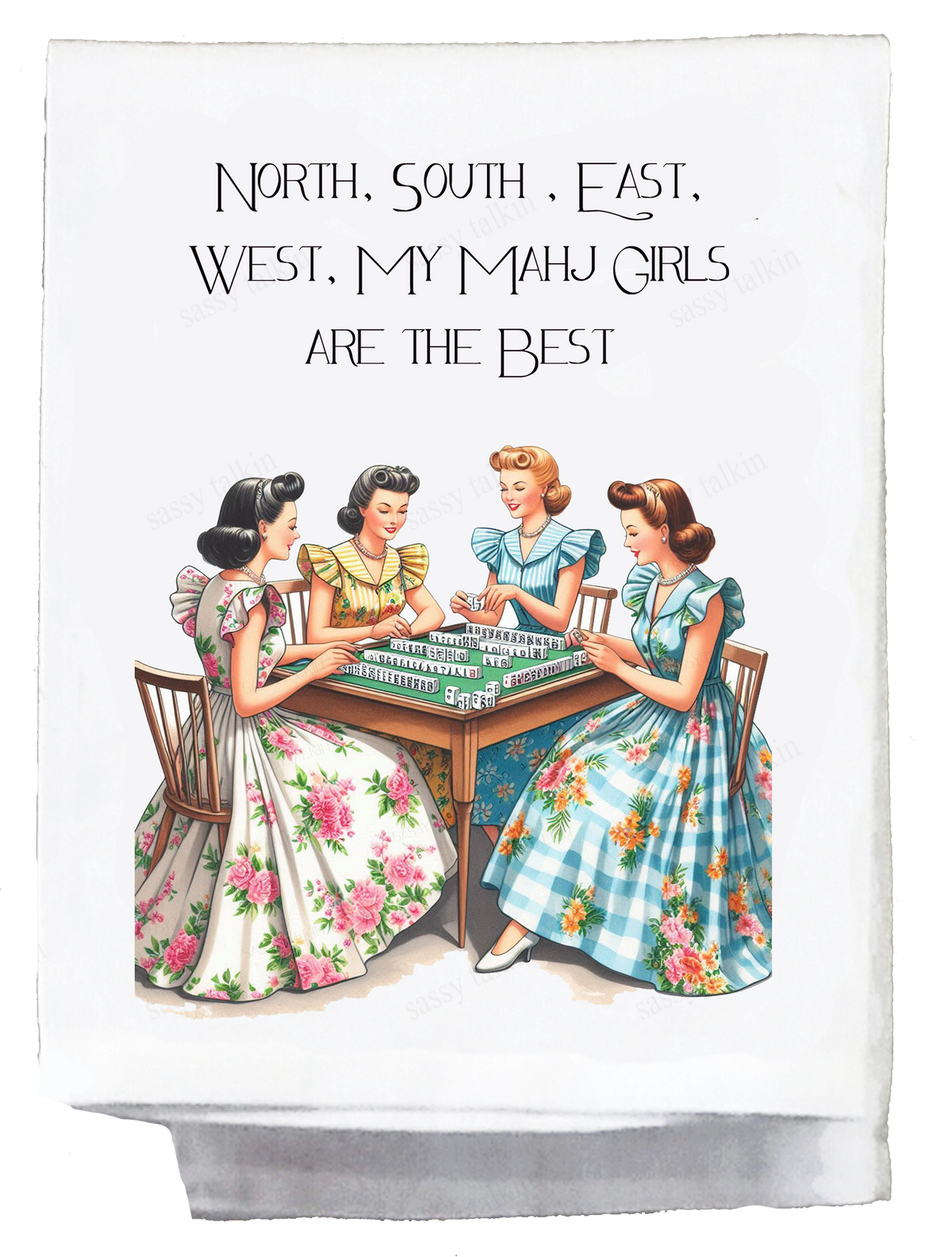 Dish Towel, Mahjong, North South East West