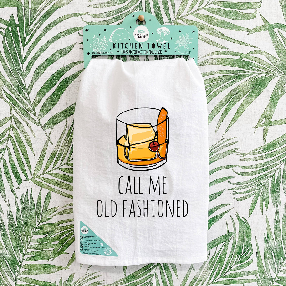 Colorful Dish Towels - Call Me Old Fashioned - Whiskey