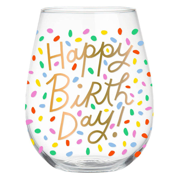 Birthday Stemless Wine Glass 22oz