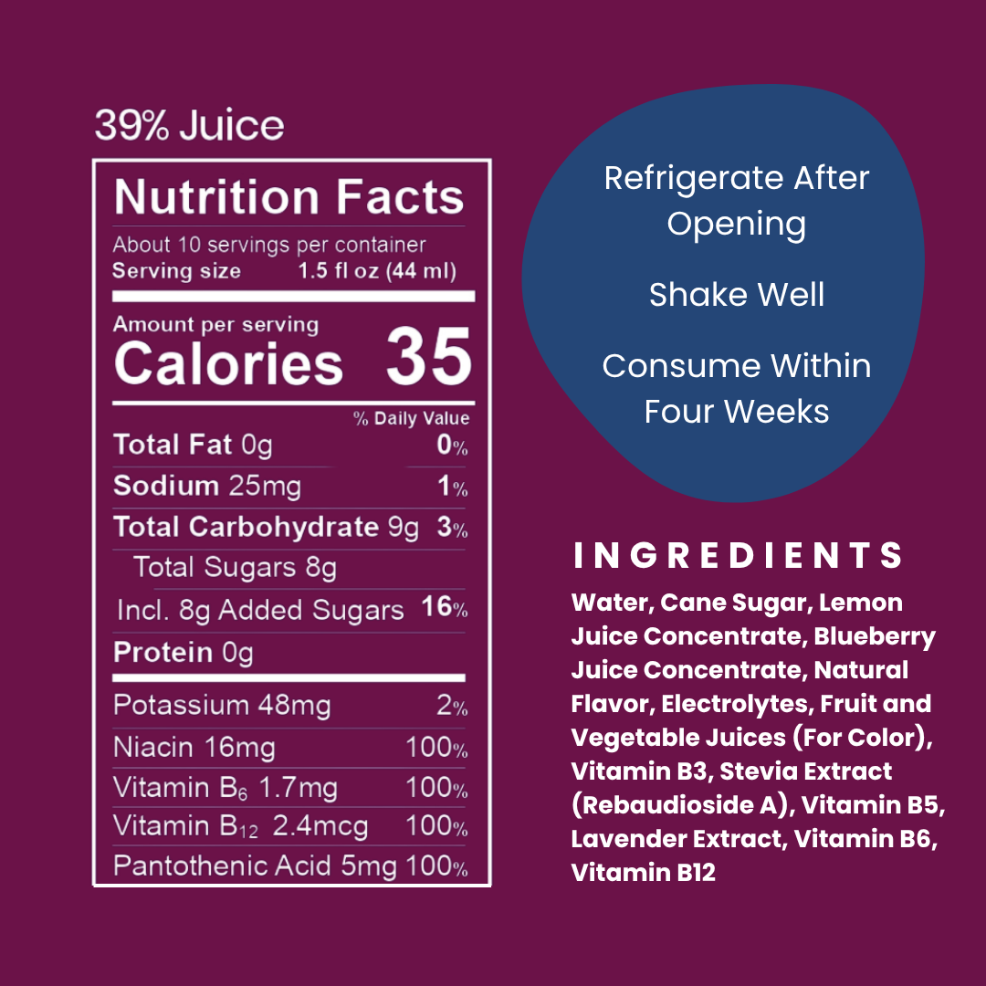 Blueberry Lavender Lemon Drop Cocktail & Mocktail Mix + Kit