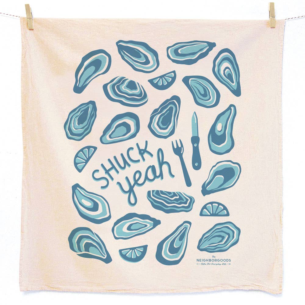 FRESH OYSTERS (Oyster, Lemon) - Tea Towel Set of 2
