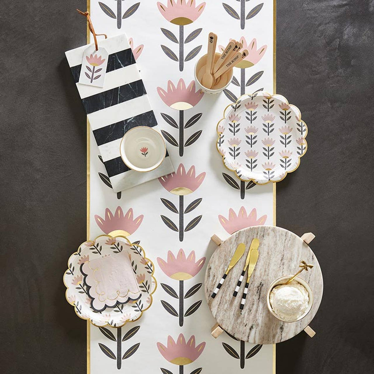 Striped Spreaders - Set of 3: Material