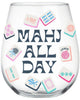 Mahjong Stemless Wine Glass 22oz | Mahj All Day