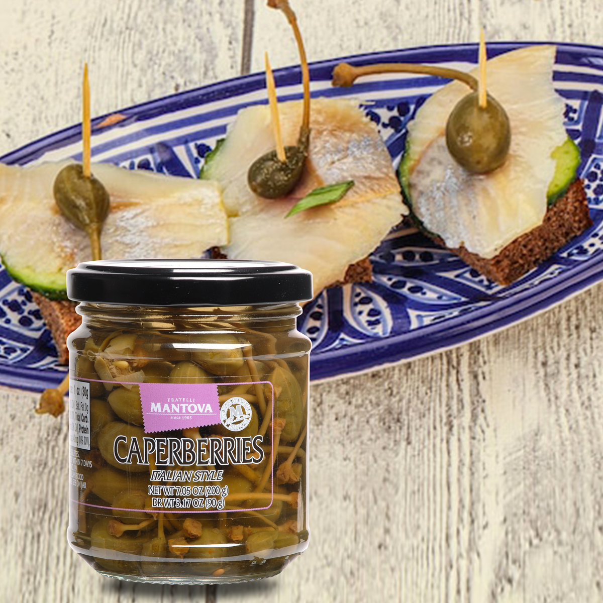 Mantova Caperberries, 7.05 oz.