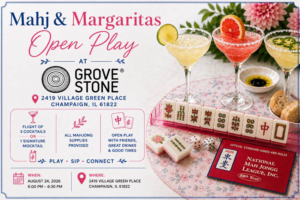 8/24/2026 Mahj & Margaritas: American Mahjong Open Play at Grovestone