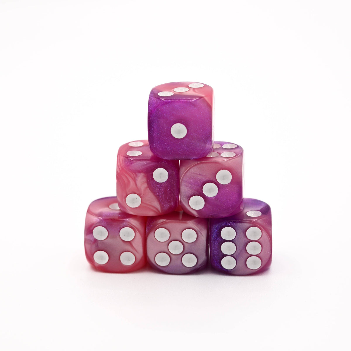 Mahjong Dice (Pair of 2): Pearl & Gold