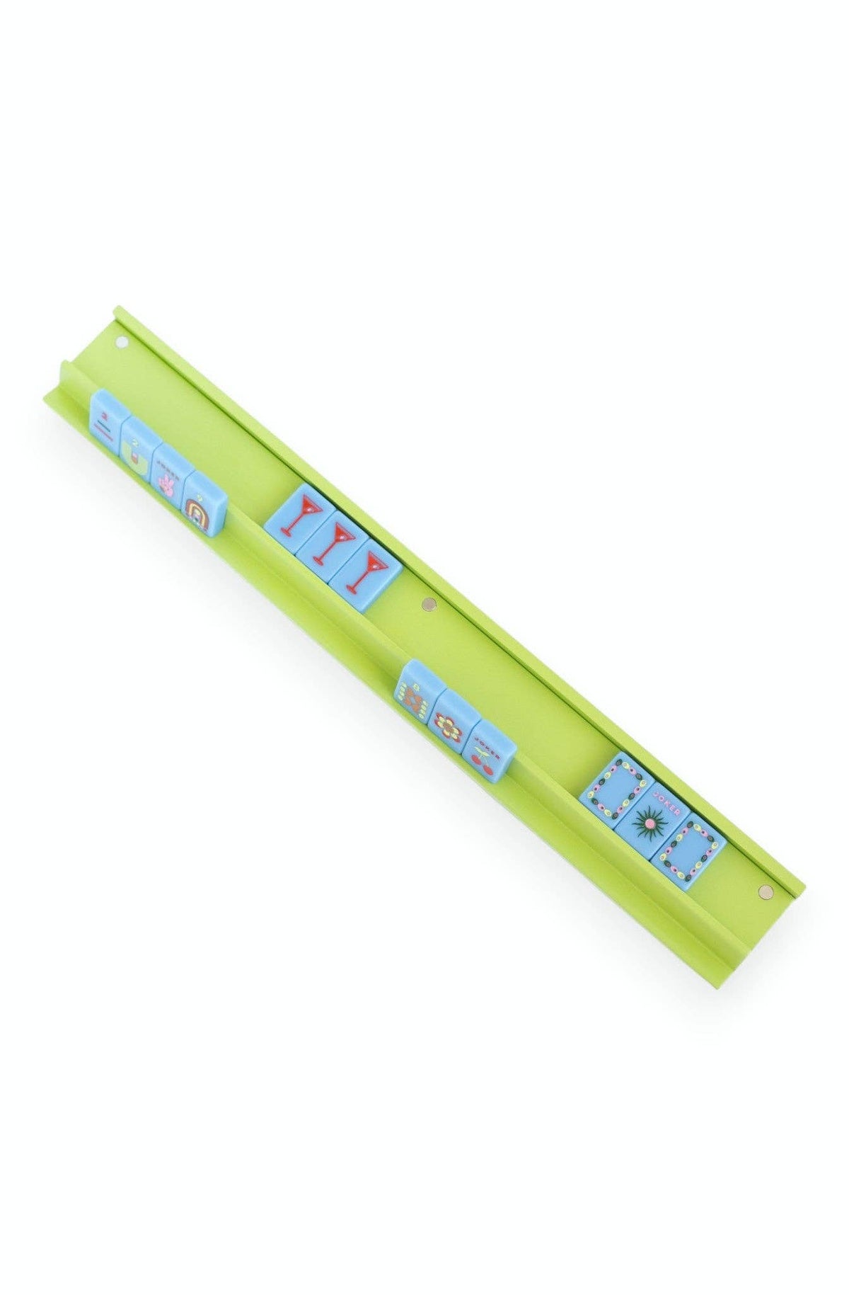 Mahjong Racks & Pushers (Set of 4): Chartreuse