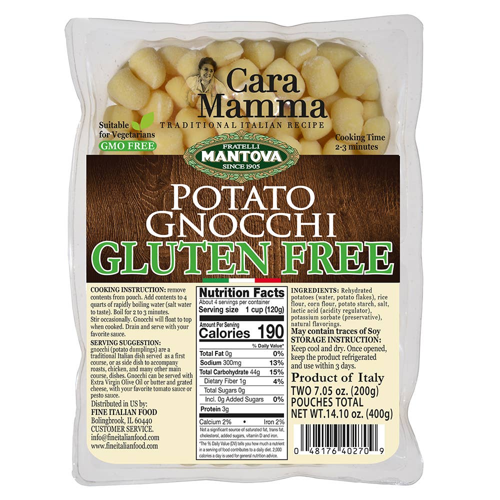 Mantova Gluten-Free Potato Gnocchi, 14.10 oz.
