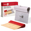 KneadAce Bench Scraper and Baker's Brush: White / Red