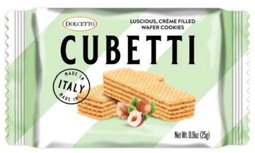 DOLCETTO CUBETTI HAZELNUT WAFERS
