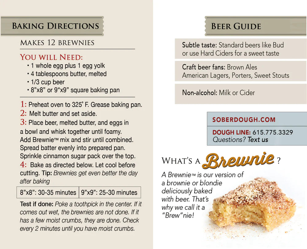 Soberdough Brewnies: Snickerdoodle Brewnies