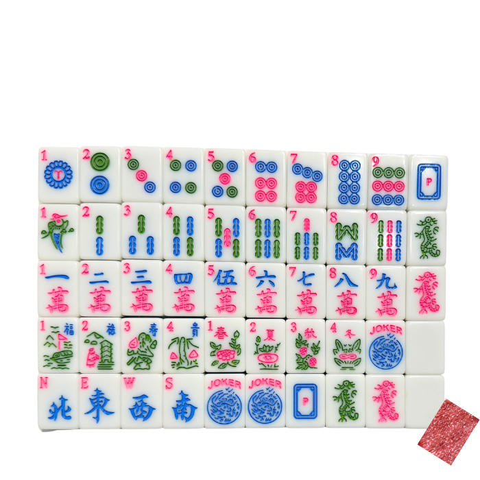 Glitter Sparkle - Mahjong Tiles – American Mahjong Tile Set (166 Tiles) Pink: Glitter Sparkle Tile Set with 166 Tiles Dice Box