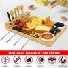 Bamboo Charcuterie Board - Exquisite Cheese Board and Knife