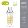 7-Cocktail Recipe Stainless Steel & Glass Shaker - 13.5 oz