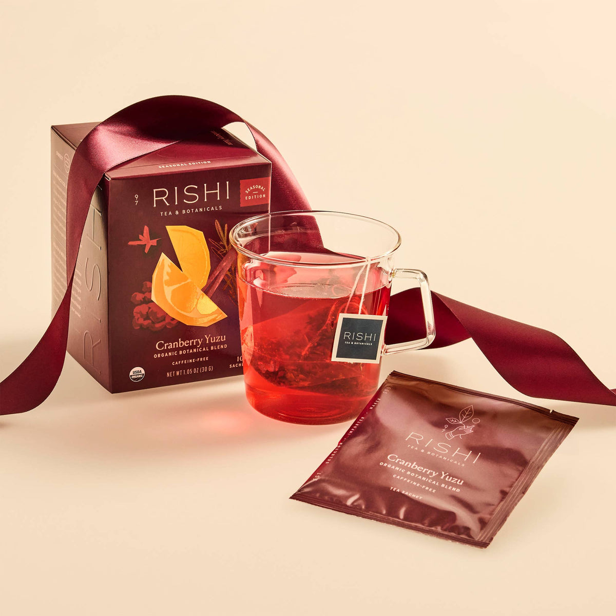 Cranberry Yuzu Seasonal Herbal Tea Sachets