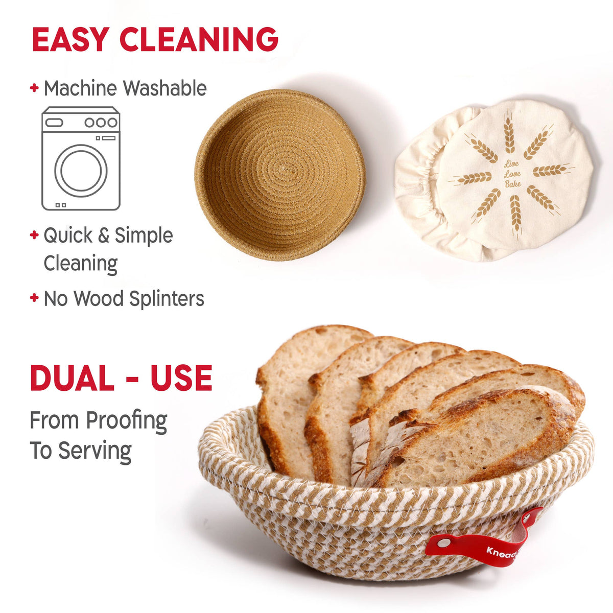 Sourdough Kit: 24oz Jar, 2 x Round Bannetons, Bread Lame