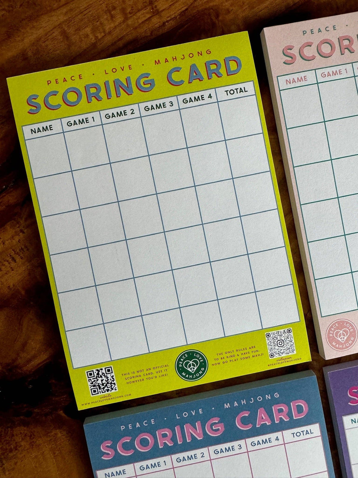 Mahjong Scoring Notepad: Chartreuse