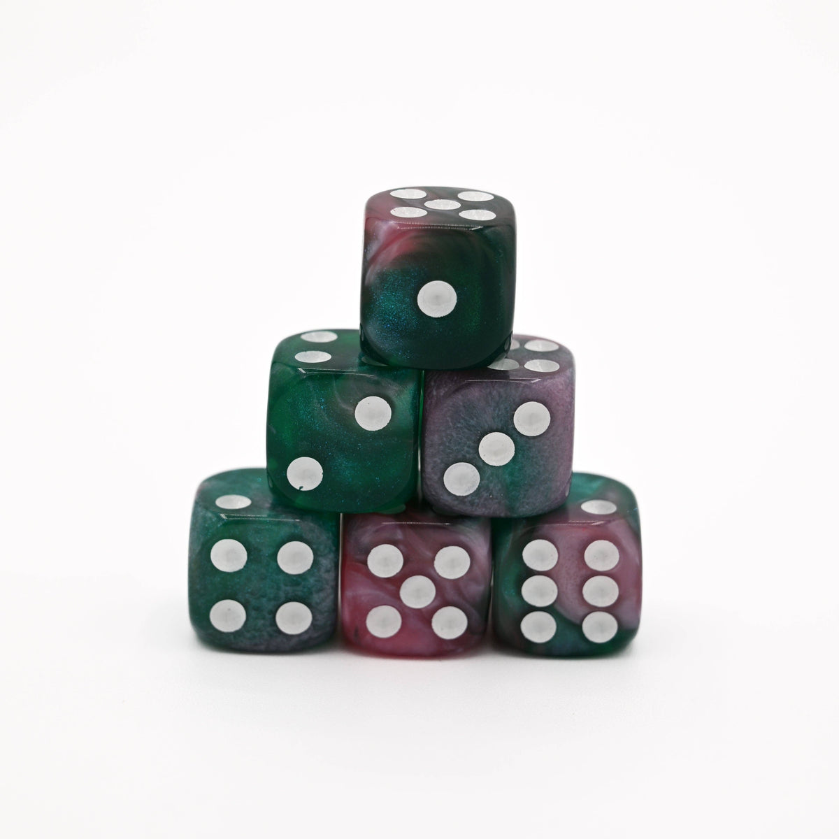 Mahjong Dice (Pair of 2): Green & Blue