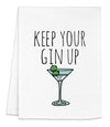 Colorful Dish Towels - Keep Your Gin Up - Gin, Martini