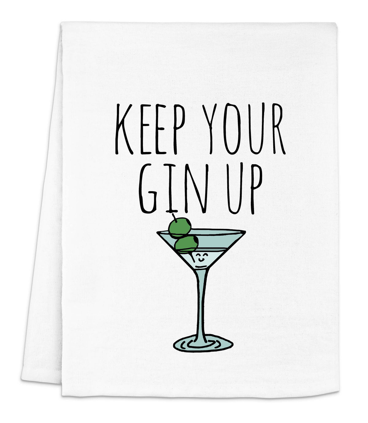 Colorful Dish Towels - Keep Your Gin Up - Gin, Martini