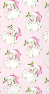Paper Guest Towels 16 ct Pink Santa Christmas