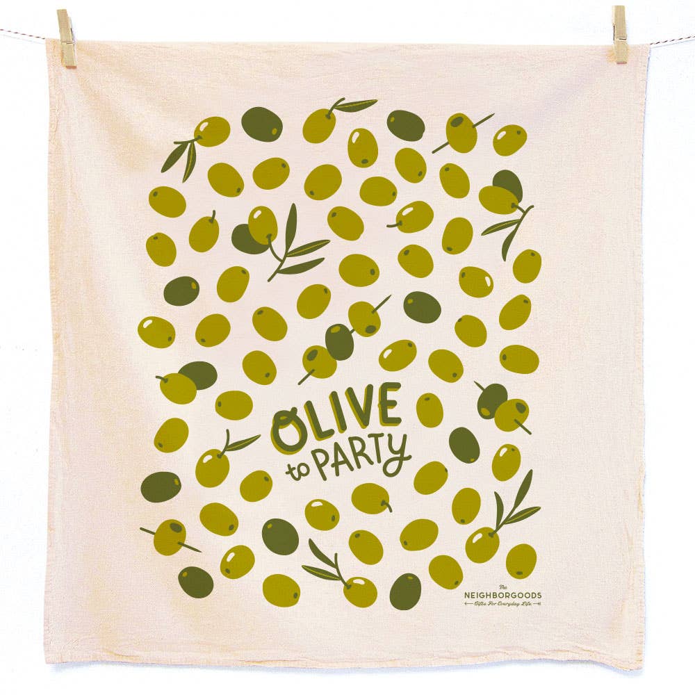 COCKTAIL HOUR (Olive, Cherry) - Tea Towel Set of 2
