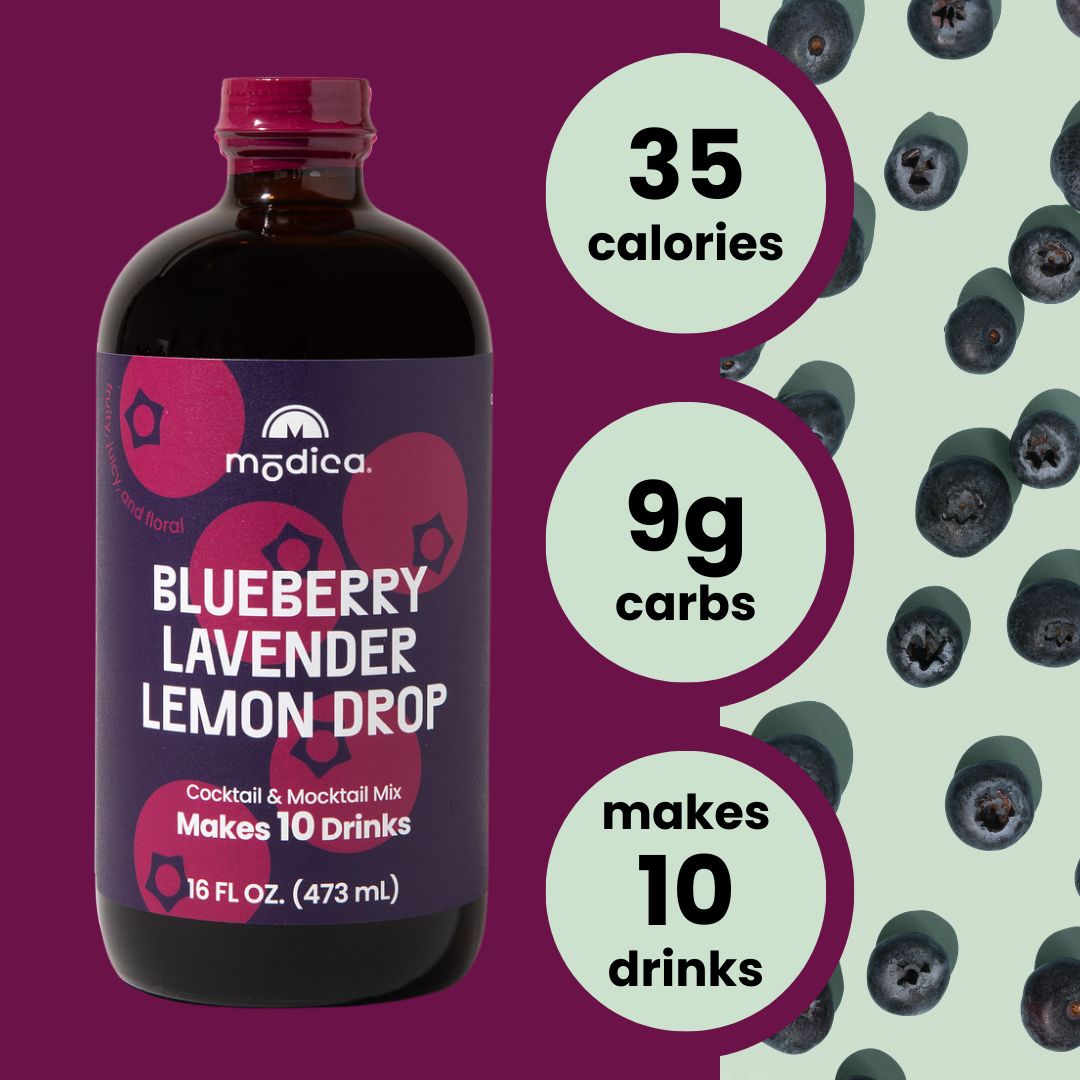 Blueberry Lavender Lemon Drop Cocktail & Mocktail Mix + Kit