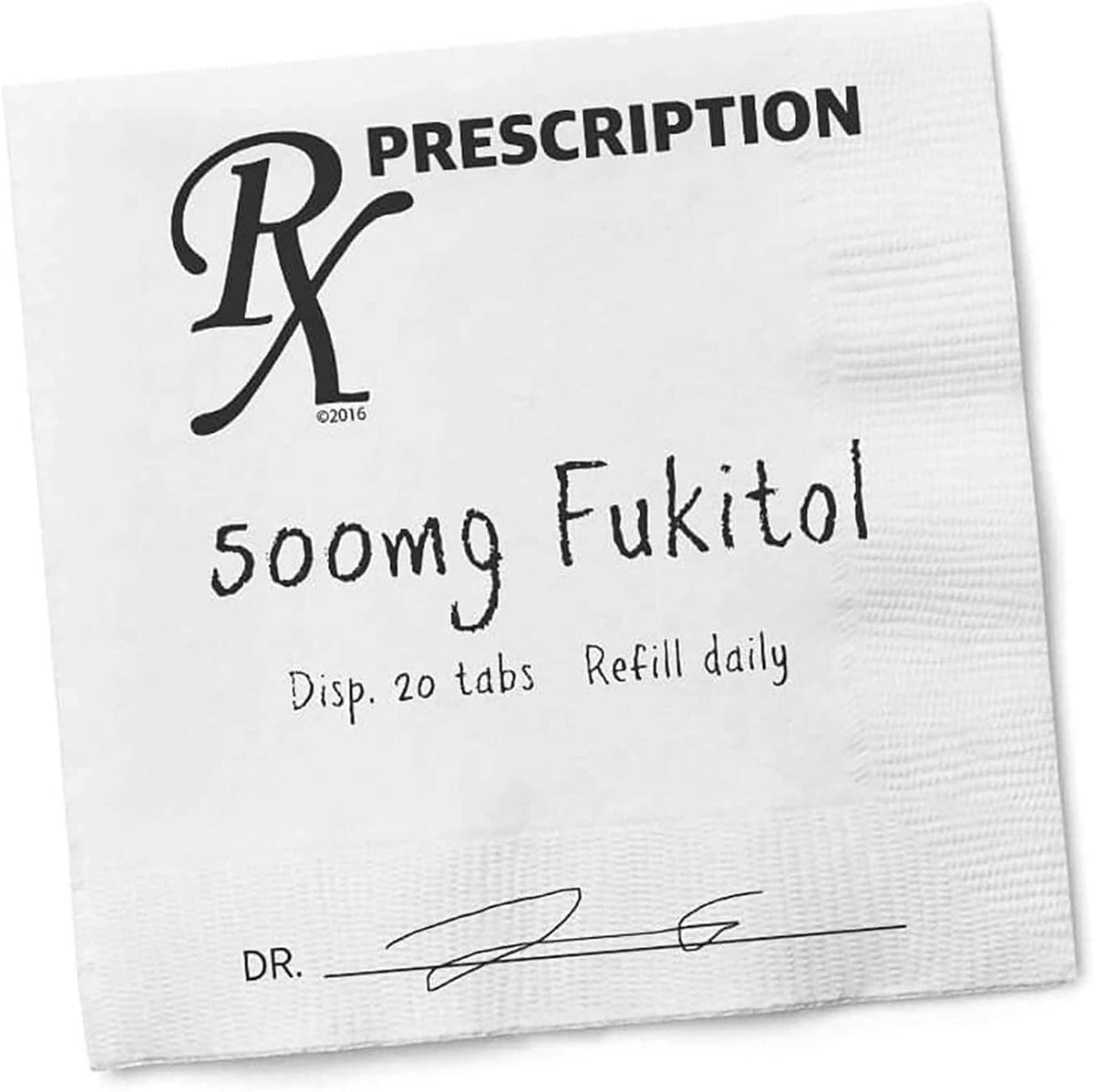 Twisted Wares Napkins – “FUKITOL RX” 20 Pack Any Celebration