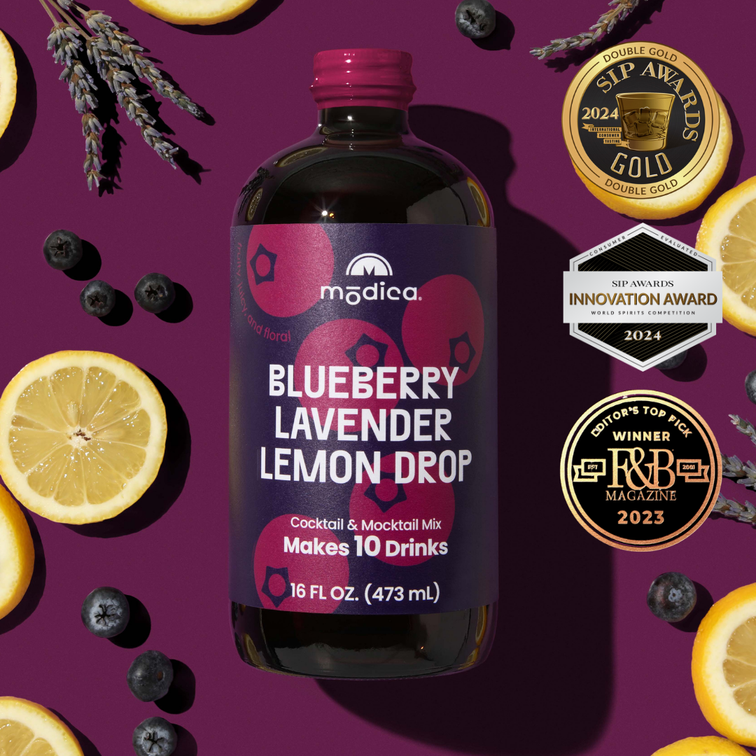 Blueberry Lavender Lemon Drop Cocktail & Mocktail Mix + Kit