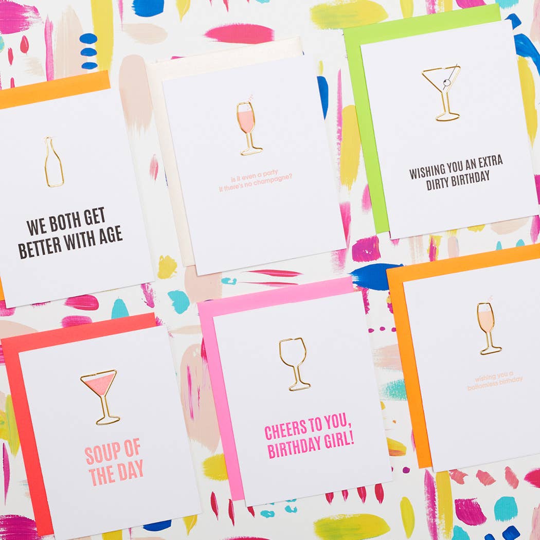 Extra Dirty Birthday Paper Clip Letterpress Card