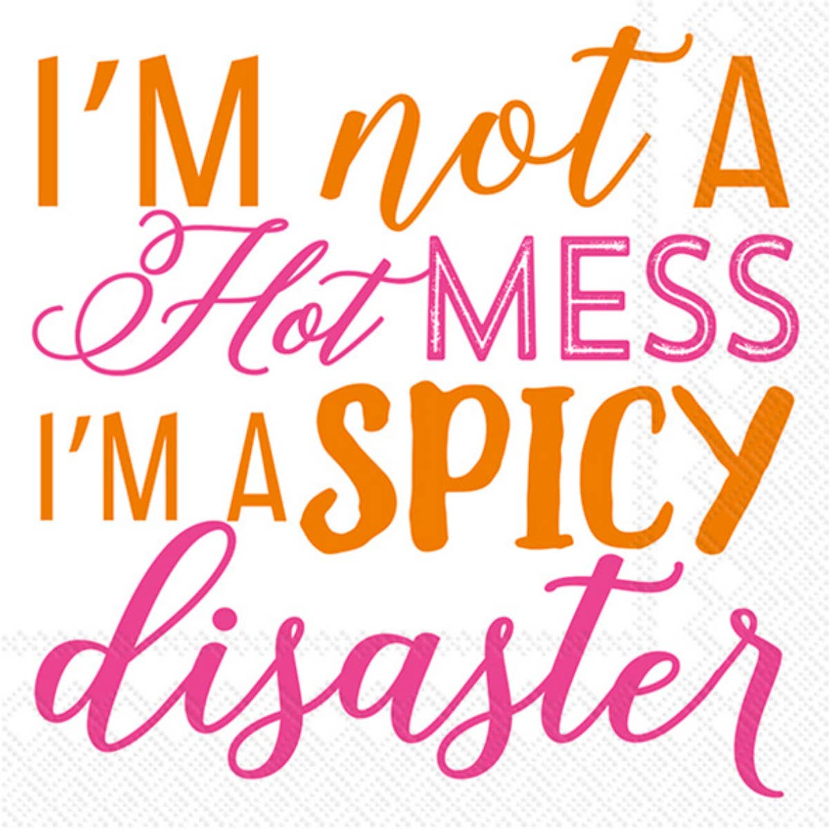 Paper Cocktail Napkins Pack of 20 Spicy Disaster