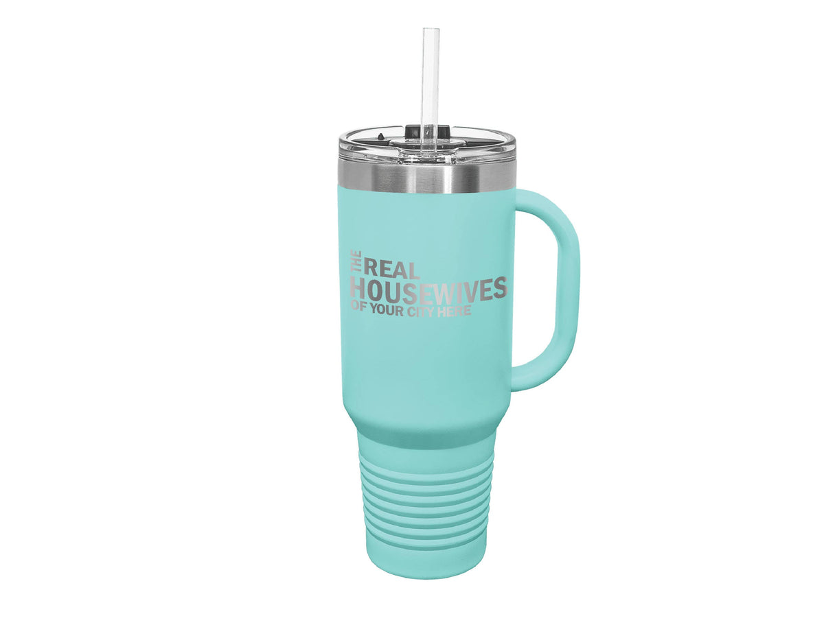The Real Housewives of CUSTOM CITY, 40 oz Travel Mug: White