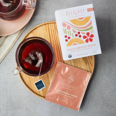 Peach Hibiscus Green Organic Green Tea Blend Sachets