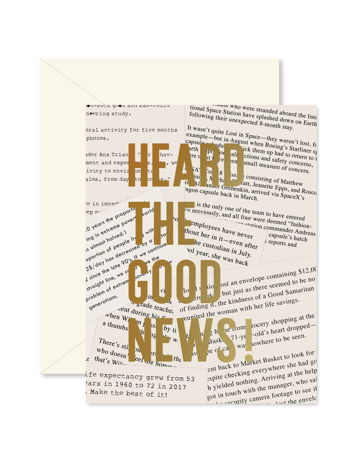 Heard the Good News Greeting Card