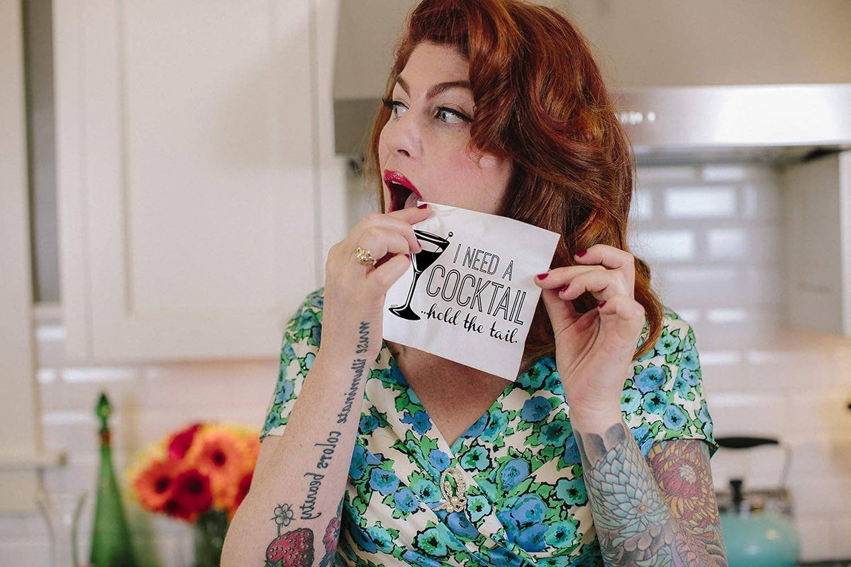 Twisted Wares Napkin I NEED A COCKTAIL HOLD THE TAIL 20 Pack