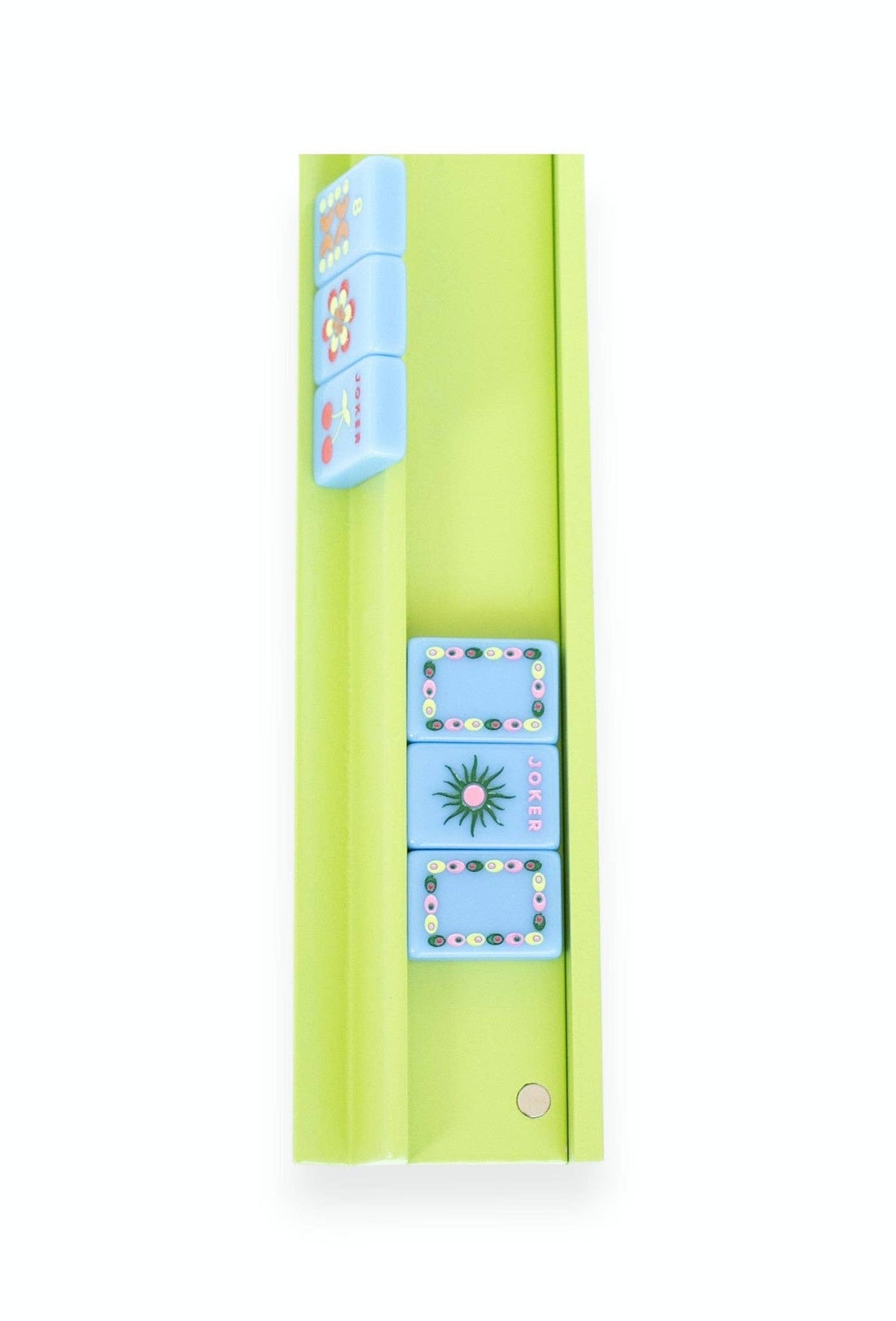 Mahjong Racks & Pushers (Set of 4): Chartreuse