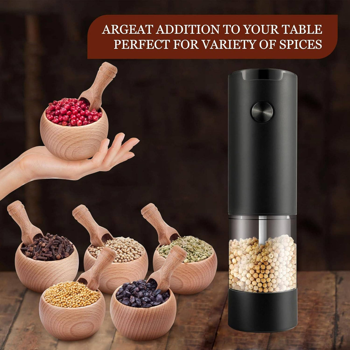 Electric Salt and Pepper Grinder Set Automatic: 1 Set(Duo)