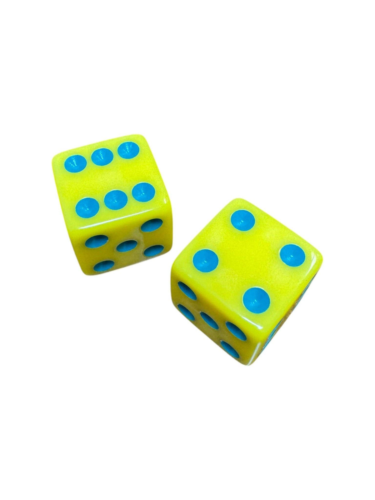 Dice (set of 2): Dark Green with Light Blue