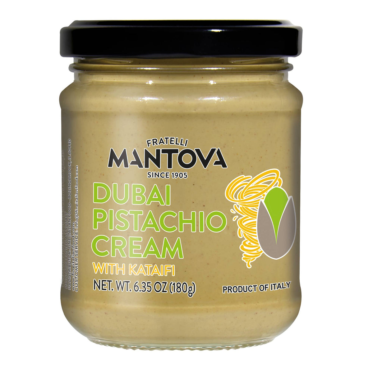 Mantova Dubai Pistachio Cream with Kataifi, 6.35 oz