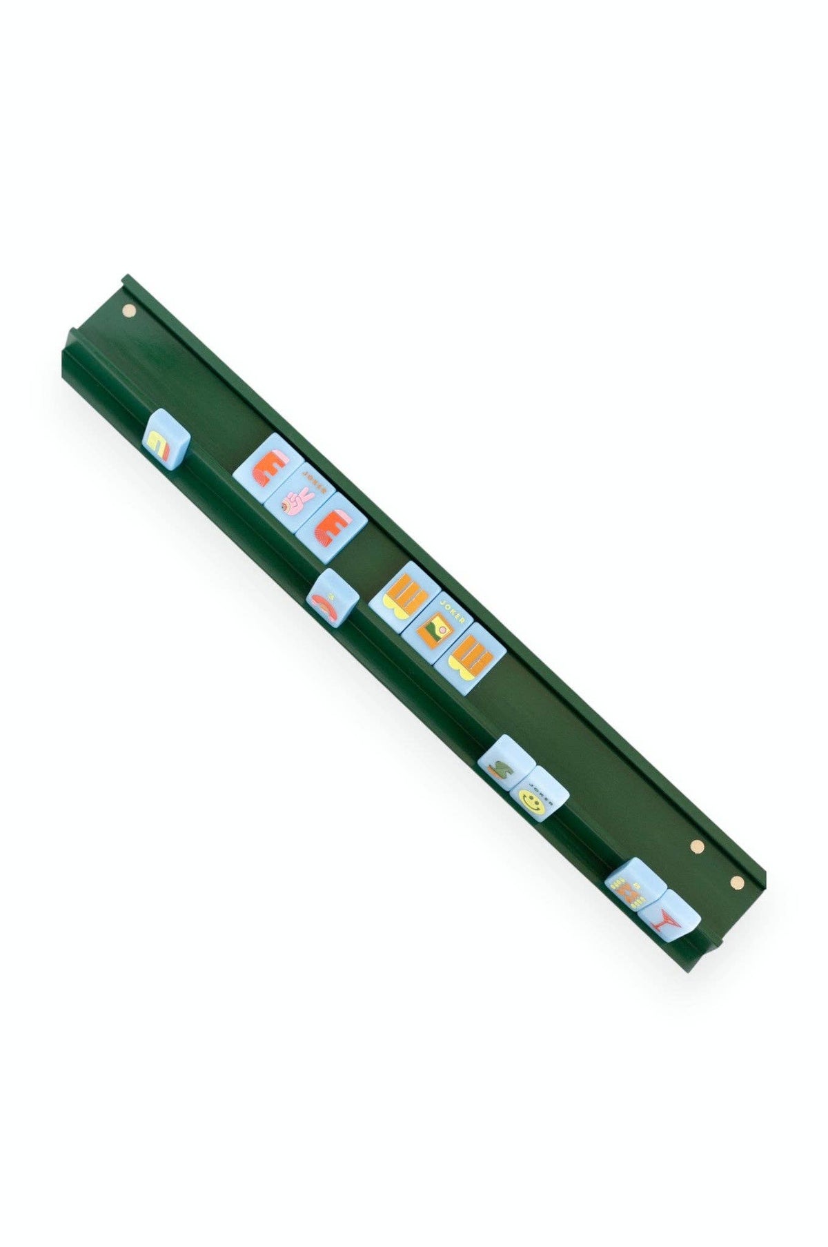 Mahjong Racks & Pushers (Set of 4): Dark Green