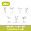 7-Cocktail Recipe Stainless Steel & Glass Shaker - 13.5 oz
