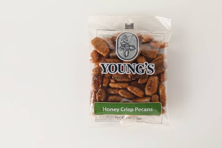 Honey Crisp Pecans 6oz Snack Bag