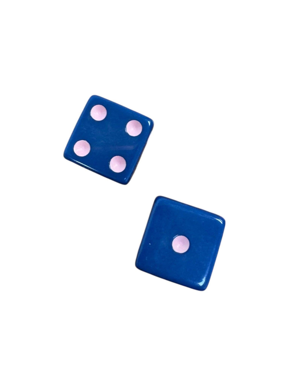 Dice (set of 2): Dark Green with Light Blue