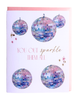 Disco Darling Disco Ball Birthday Card—Rhinestone & Glitter