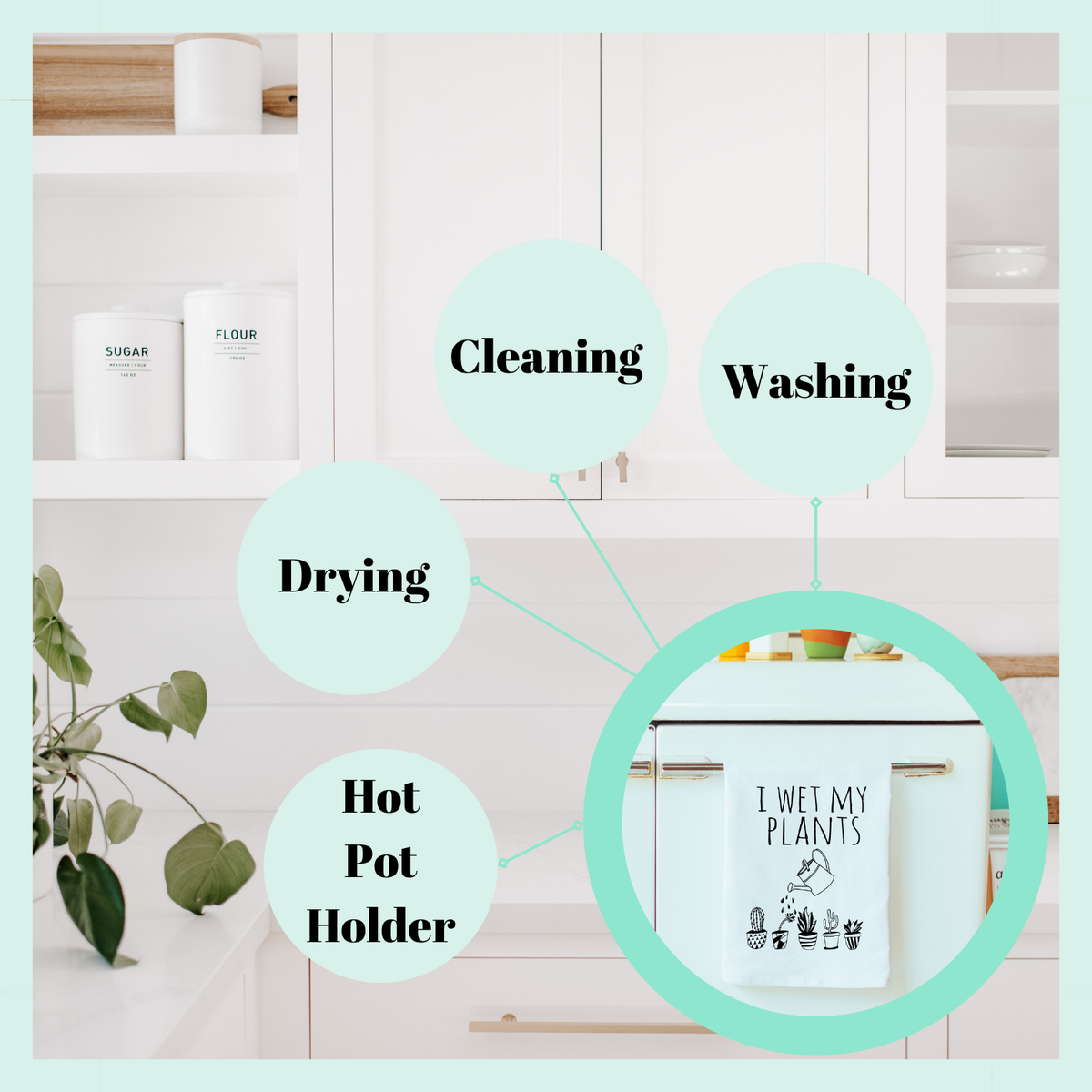 Colorful Dish Towels - Keep Your Gin Up - Gin, Martini