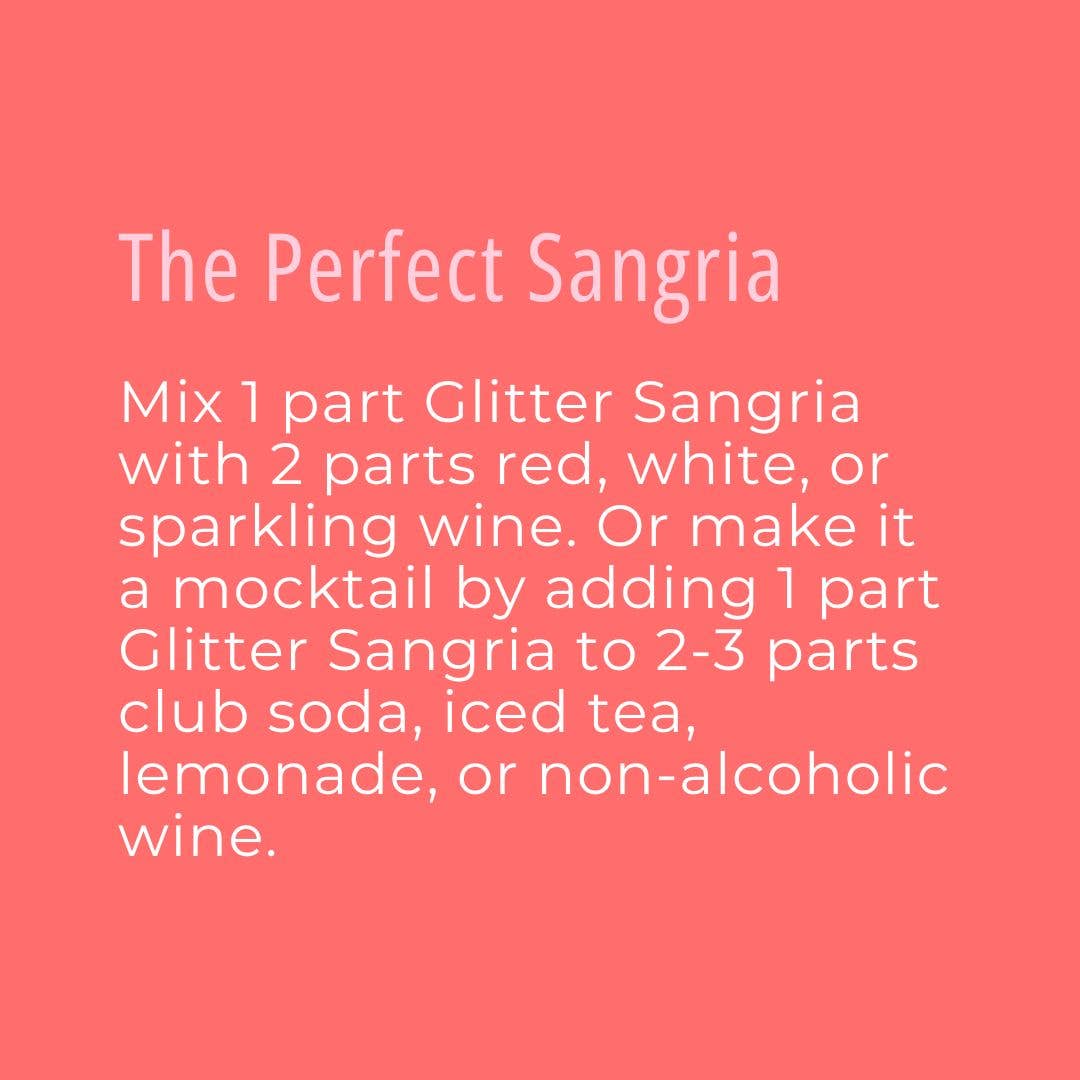 Glitter Sangria Cocktail Mix/Syrup, 16 fl oz