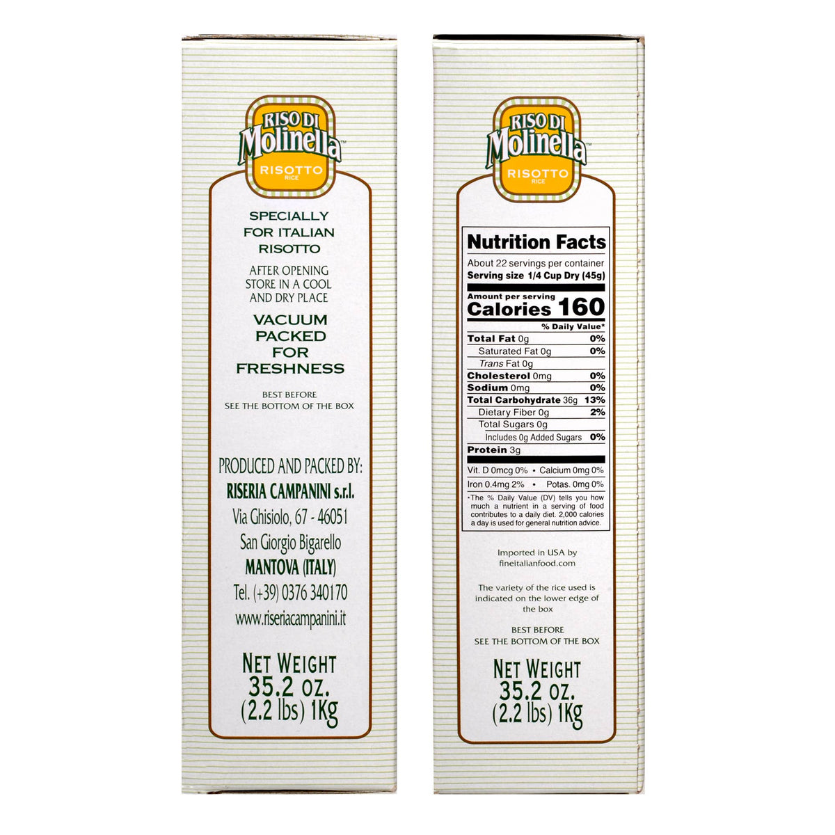 Riso de Molinella Risotto Rice, 2.2 lb